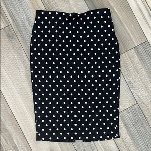 Express Black and White Pencil Skirt Knee-Length Work